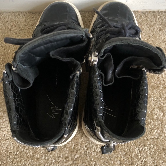 Giuseppe Zanotti GZ black leather sneakers size 36 - Picture 4 of 5